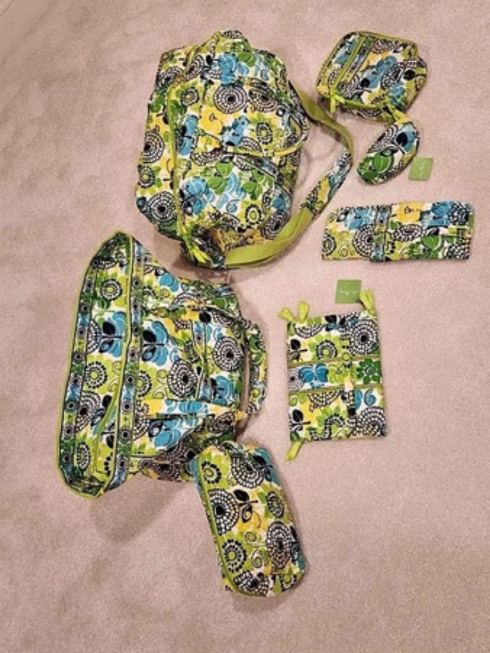 Vera Bradley Colorful Printed Backpack Set